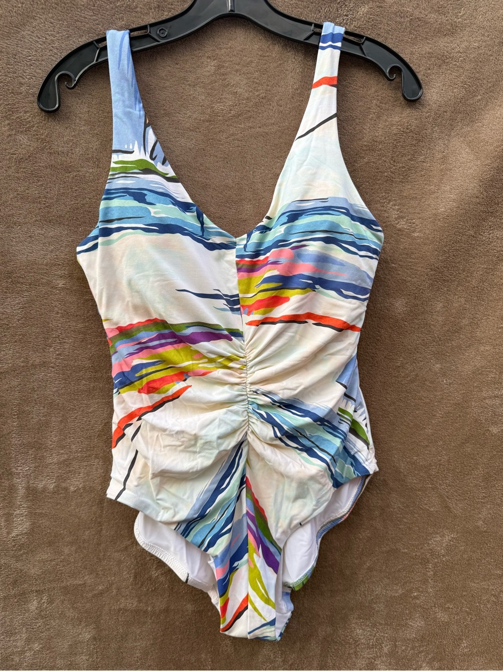 Calia women’s ruched one piece swimsuit
